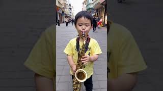 Adorable Baby Plays the Saxophone – The Cutest Music Session [upl. by Glick]