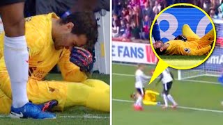 Alisson Becker Injury against Crystal Palace 🤕 [upl. by Ttnerb121]