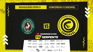 CONCÓRDIA X CASCAVEL  BRASILEIRÃO SÉRIE D  1ª FASE [upl. by Ardnasyl]