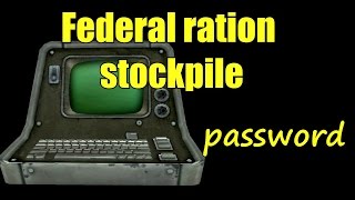 Fallout 4 Federal ration stockpile password location [upl. by Akilat]