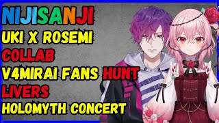 Nijisanji Uki x Rosemi collab Hololive Myth 4th anniversary live Henya bday [upl. by Teraj]