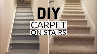 DIY Installing Carpet on Stairs [upl. by Roch]