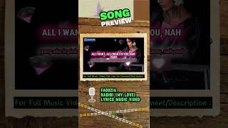 Faouzia  HABIBI My Love Songpreview LyricsMusicVideo tiktokviral shortsvideo shorts LUL [upl. by Ax]