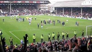 West Ham at Craven Cottage Jingle Bells amp Forever Blowing Bubbles [upl. by Ayidah]