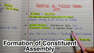 Formation of Constituent Assembly 1946 Handwritten Notes National Movement Modern India [upl. by Atekan718]