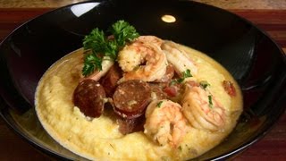 Holiday Series Shrimp amp Andouille Sausage w Grits for Brunch  Cooking With Carolyn [upl. by Moersch766]