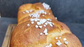 Hefezopf in der Kastenform gebacken wenig Hefe lange Teigruhe fluffig lecker Brot backen [upl. by Nwahsyar726]