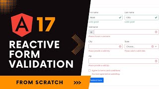 Reactive Form Validation in Angular 17  angular 17 tutorial [upl. by Conlin]