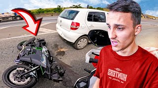 REAÇÃO DO DIGO AO VER O VIDEO DO ACIDENTE DELE COM A MINHA KAWASAKI H2 [upl. by Yetty924]