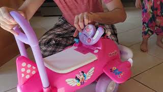 Disney Deluxe Minnie Mouse Plane Activity RideOn with Lights and Sounds Review [upl. by Raamaj]