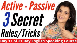 Active and Passive Voice Tricks  3 Secret Rules  Active Voice and Passive Voice in English Grammar [upl. by Cointon]