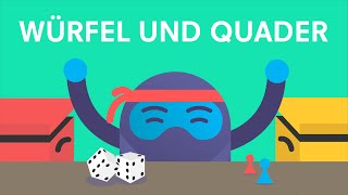 Würfel und Quader Volumen und Oberfläche mit Beispielen  Lernen mit ClassNinjas [upl. by Anahsed]