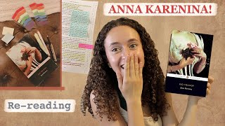 Rereading my favorite book Anna Karenina dickensortolstoy reading vlog part 1  2021 [upl. by Fihsak]