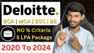 Deloitte Hiring Frehsers  From BCA BSC And Engineering  5 LPA Package [upl. by Dutchman373]