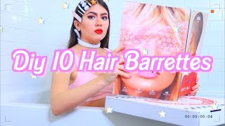 How to do 10 hair clips using ONLY GLUE amp more [upl. by Acirretal]