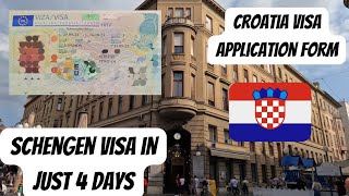 How To Apply For Croatia Schengen Visa from UK  Visa Application Form and Documents [upl. by Tuesday]