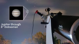 Jupiter with GRS through 8quot Dobsonian [upl. by Eicyak942]