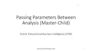 Master Child Analysis in OTBI  How to pass parameter between two Analysis  Oracle Fusion ERP [upl. by Yemerej743]