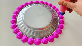 Top Easy Diwali Plate Trick Rangoli Design  थाली लाओ दिवाली की रंगोली बनाओ  Simple Diwali Rangoli [upl. by Ynattyrb]