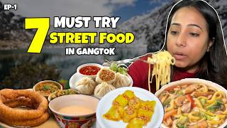 7 MustTry Street Food in Gangtok  Churpi Momos Butter Tea Thukpa amp more [upl. by Epillihp]