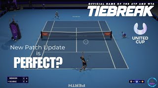 This TIEBREAK new patch update is perfect  Alcaraz vs Nishikori  United Cup Legendary difficulty [upl. by Salamanca]