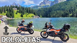 🇮🇹RUTA DOLOMITAS en MOTOS TRAIL🤩PASO GARDENA  LAGO MISURINAViaje Alpes KTM 890R  KTM790R [upl. by Allenaj411]