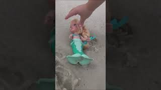 Barbie with Little Anna and Elsa Beach Fun shorts [upl. by Neersan]