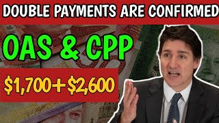 CRA Sending Double Payments CPP 1700 And OAS 2600 This Month For All Canadian Seniors [upl. by Fowler848]