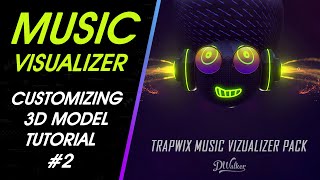 TrapWix Music Visualizer Tutorial 2  Customizing 3D Model  After Effect Template [upl. by Clevie399]