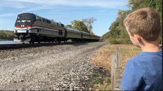 TRAIN TRACKERS  5  FAST AMTRAK PASSENGER TRAINS [upl. by Hose]