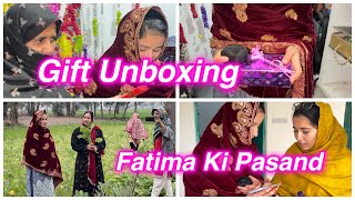 Gift Unboxing  Fatima Ki Pasand  Malik Waqar Vlogs [upl. by Ahsiyt]