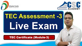 Tec Live Exam 2024  CSC Tec Exam Questions and Answers  Tec Assessment Exam  Hindi and English [upl. by Daigle]