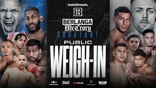 Edgar Berlanga Vs McCrory Weigh In amp Subriel Matias Presser [upl. by Sinnelg265]