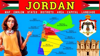 Jordan Geography Explained 🇯🇴  Governorates of Jordan  الأردن  jordan [upl. by Orimlede432]