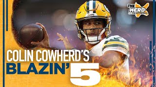 Blazin 5 Colin Cowherds picks for Week 9 of the 2021 NFL season  THE HERD [upl. by Lrad]