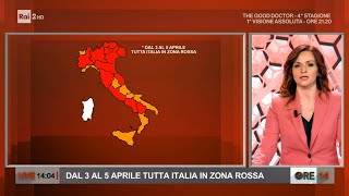 Emergenza Covid dal 3 al 5 aprile tutta Italia in zona rossa  Ore 14 del 12032021 [upl. by Giacopo]