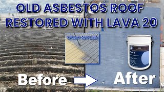 How to Fix an Old Leaking Asbestos Roof with Lava 20 Liquid Rubber Waterproofing amp PU Spray foam [upl. by Idalia]