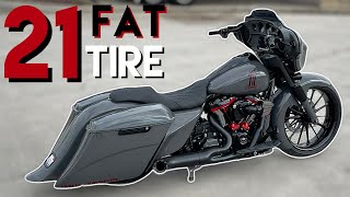 New 2021 21” Harley Street Glide Fat Tire Custom Bagger For Sale [upl. by Burnard]