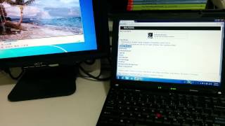 Lenovo ThinkPad x200 docking station and multidisplay usage raw unedited nothing special [upl. by Aikimat]