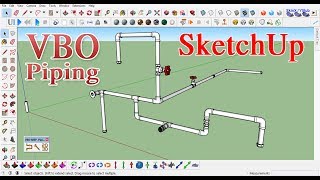 How to use VBO Piping Plugin in SketchUp स्केचअप सीखें शुरू से। [upl. by Norean]