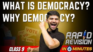 What is Democracy Why Democracy  10 Minutes Rapid Revision  Class 9 SST [upl. by Calise370]