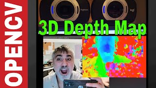 3D Stereo Depth Vision with 2 Cameras  OpenCV Python Tutorial [upl. by Beekman582]