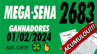 O Resultado e Ganhadores da Mega Sena Concurso 2683 de Hoje [upl. by Kcirrad]