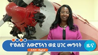 የ‘ፀሐይ’ አውሮፕላን ወደ ሀገር መግባት addismedianetwork addismedianetworklive [upl. by Madora]