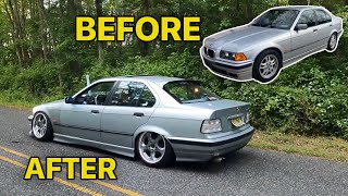 Building a STANCED e36 in 4 minutes [upl. by Amlas]