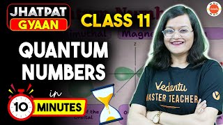 Class 11 Chemistry  Structure of Atom  Quantum Numbers One Shot in 3 Minutes  Jhatpat Gyaan [upl. by Lladnik]