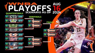 WNBA Standings 2024 Aug 16 games WNBA Schedule for Aug 17 2024 CHI vs PHO WAS vs MIN NYL vs LAS [upl. by Dlaner]