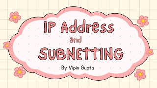 IP Address and Subnetting  Learn Subnetting  Learn IPv4 Addressing [upl. by Neivad]