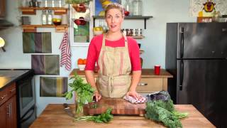 How to Chop Basil Kale Cabbage and Other Leafy Greens [upl. by Hedva]