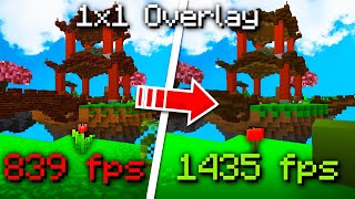 Best 1x1 block OVERLAY FPS BOOST PVP Texture Pack [upl. by Cedell]